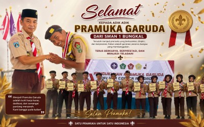 12 Pramuka SMAN 1 BUNGKAL Ikuti Pelantikan Pramuka Garuda di SMPN 1 Bungkal